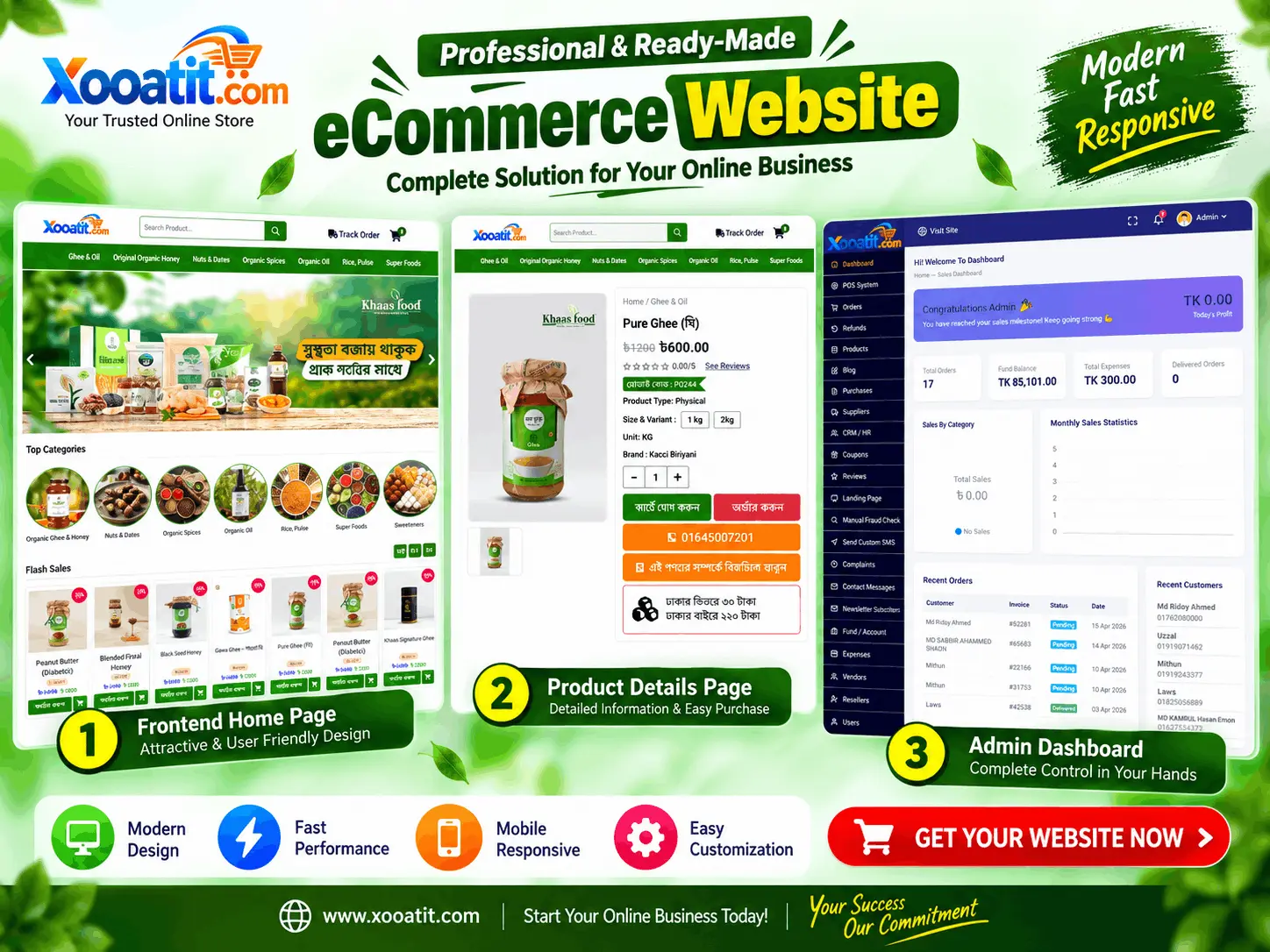 Organic Ready- eCommerce Website - Website Design Template