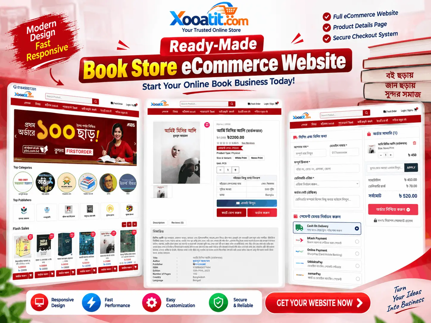 E-book Ready- eCommerce Website - Website Design Template