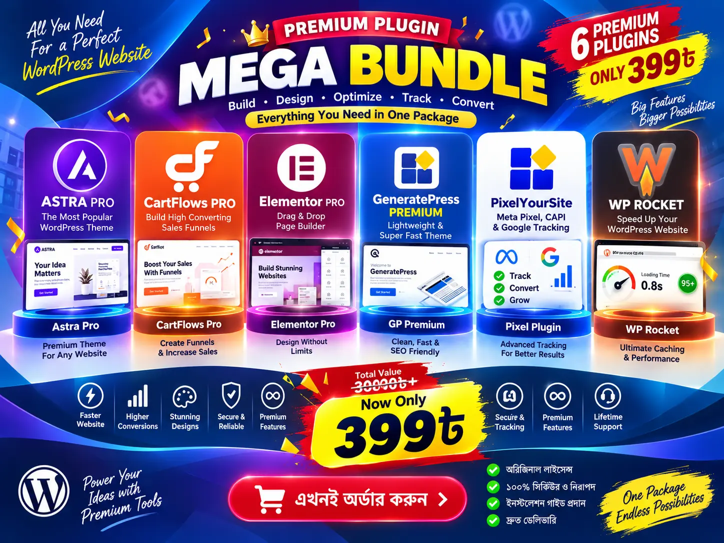 6 plugin Combo - Website Design Template